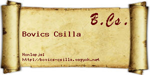 Bovics Csilla névjegykártya